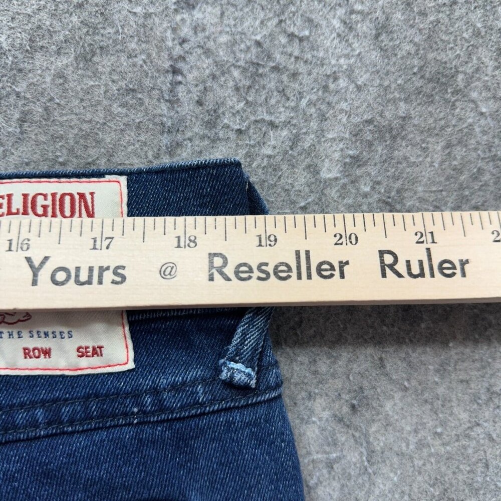 True Religion Denim Shorts Men 36 Blue Ricky Relaxed Straight 12" Jean Bermuda - Picture 13 of 16
